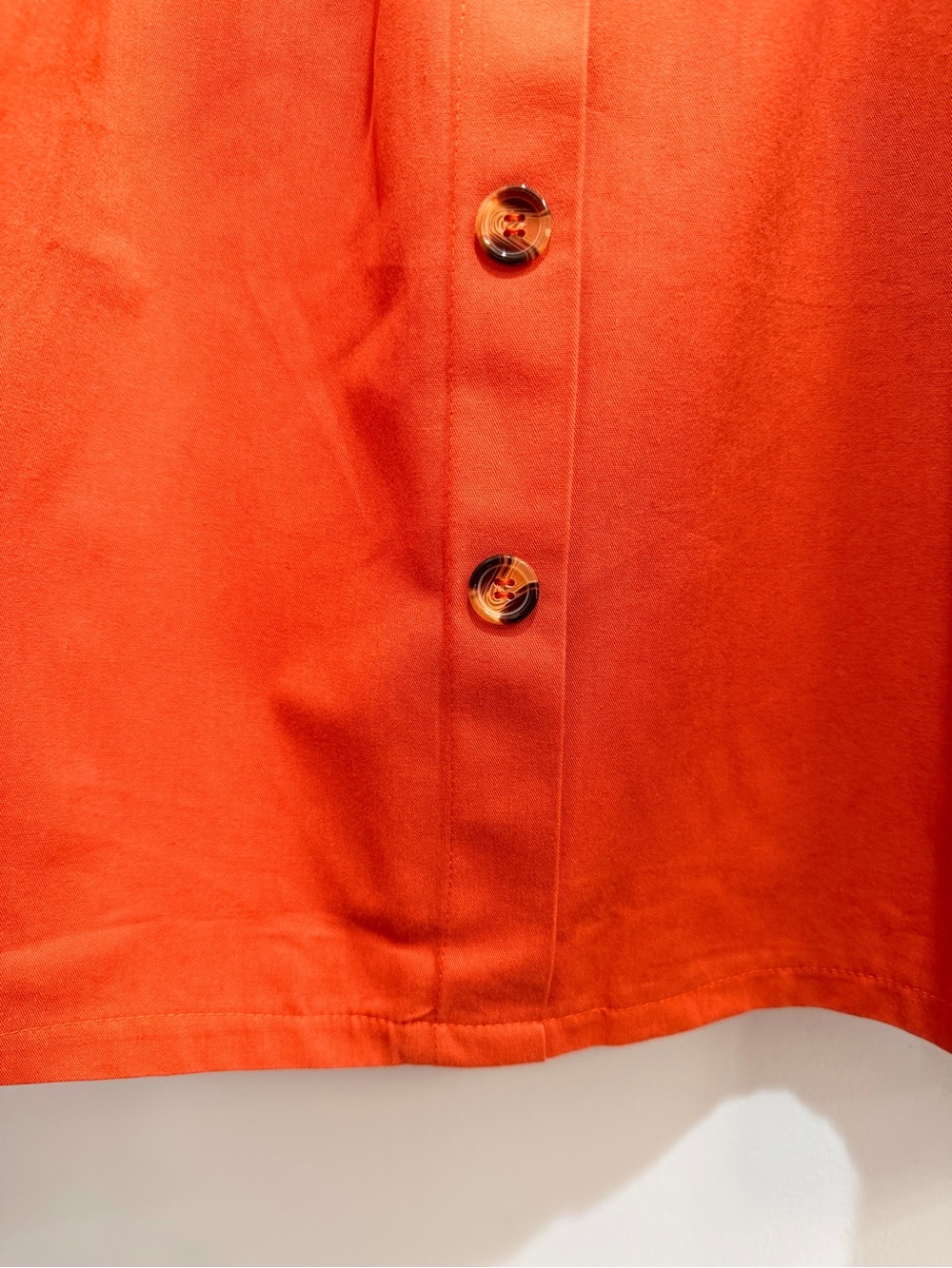 Rust Terracotta Paperbag Waist Button Front Midi Skirt Cotton ModCloth Style Lrg - Picture 5 of 12
